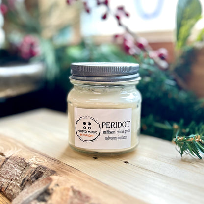 Peridot Soy Wax Candle | Melted Magic