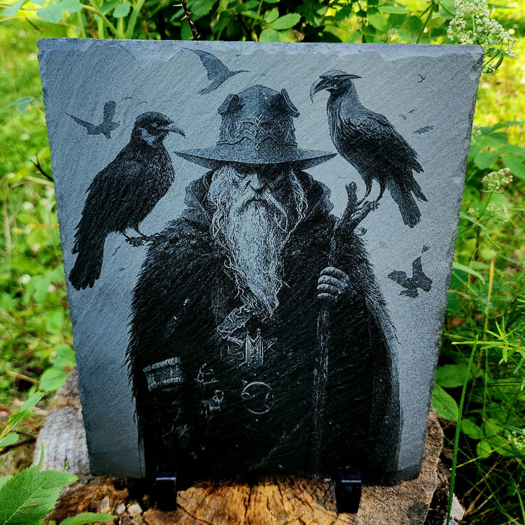 Odin the Wanderer Slate Altarpiece - Ignite the light / Alberta Laser Engraving