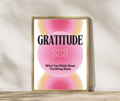 Gratitude Pink Aura Poster