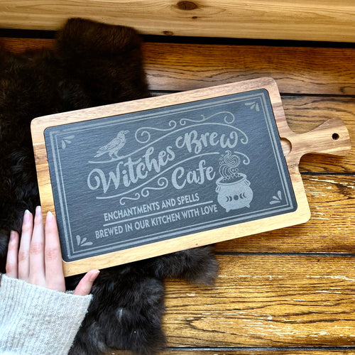 Witches Brew Cafe Cutting Board - Ignite the light
