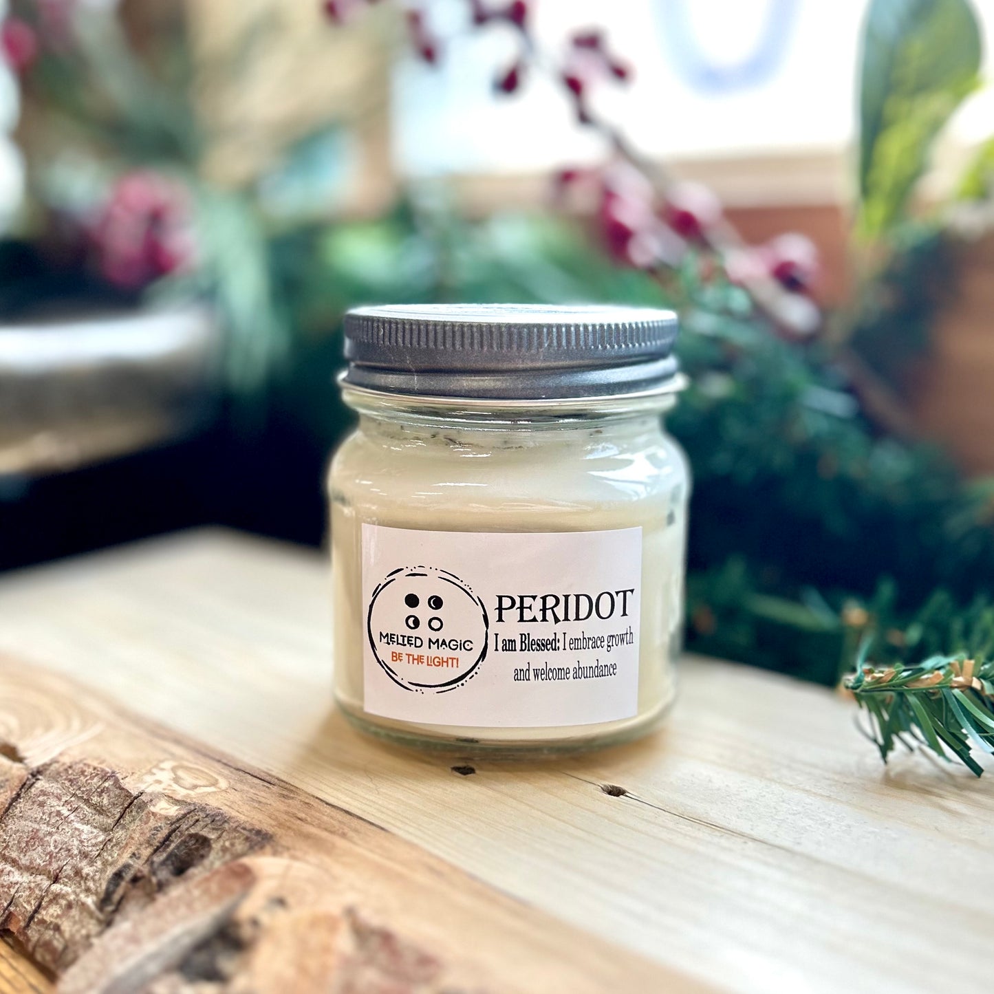 Peridot Soy Wax Candle | Melted Magic