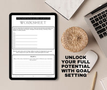 Load image into Gallery viewer, Guided Goal Setting Workbook Printable SMART goal setting worksheets for personal development - Ignite the light / Alberta Laser Engraving
