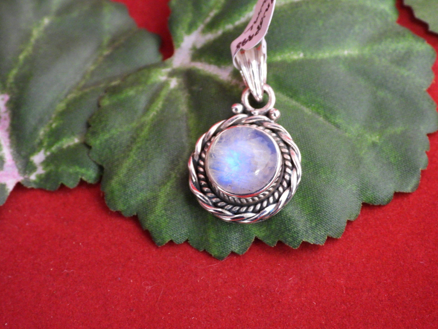 Moonstone set in .925 Silver Pendant - North Witch Magick Co.
