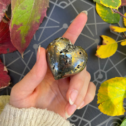 Pyrite heart - North Witch Magick Co.