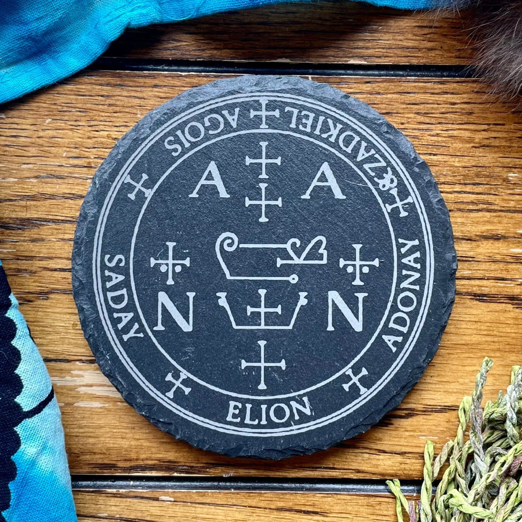 Arch Angel Zadkiel Slate Altar Tile - North Witch Magick Co.