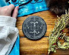 Load image into Gallery viewer, Arch Angel Gabriel Slate Altar Tile - North Witch Magick Co.
