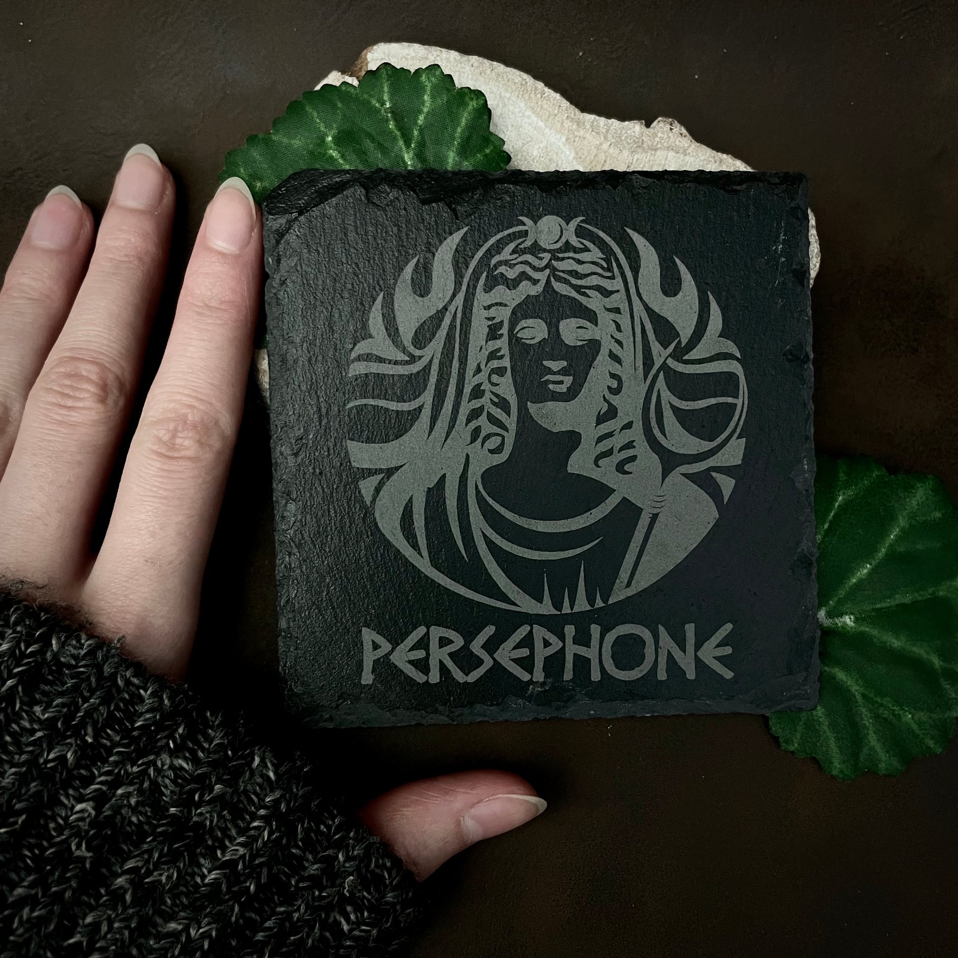 Persephone Slate Altar Tile - North Witch Magick Co.